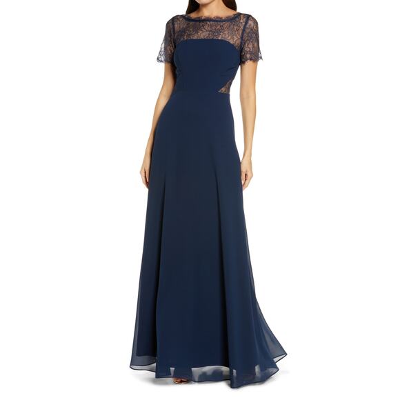Lulus Dresses & Skirts - Lulus Waiting For Love Lace Blue Polyester Gown Size M